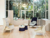Mesh Sofa With High Shield In Beige Finish With Coffee Table