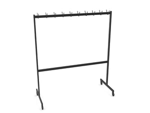 Metal Coat Hanger on Castors WS 04B Black
