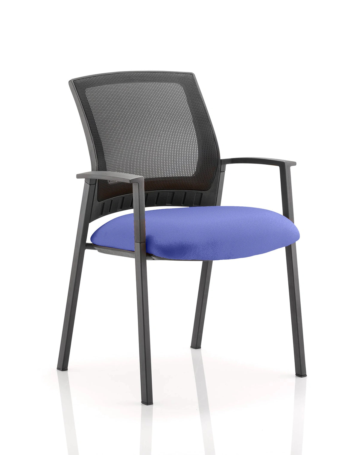Metro Medium Mesh Back Stacking Visitor Chair With Arms KCUP0403 1