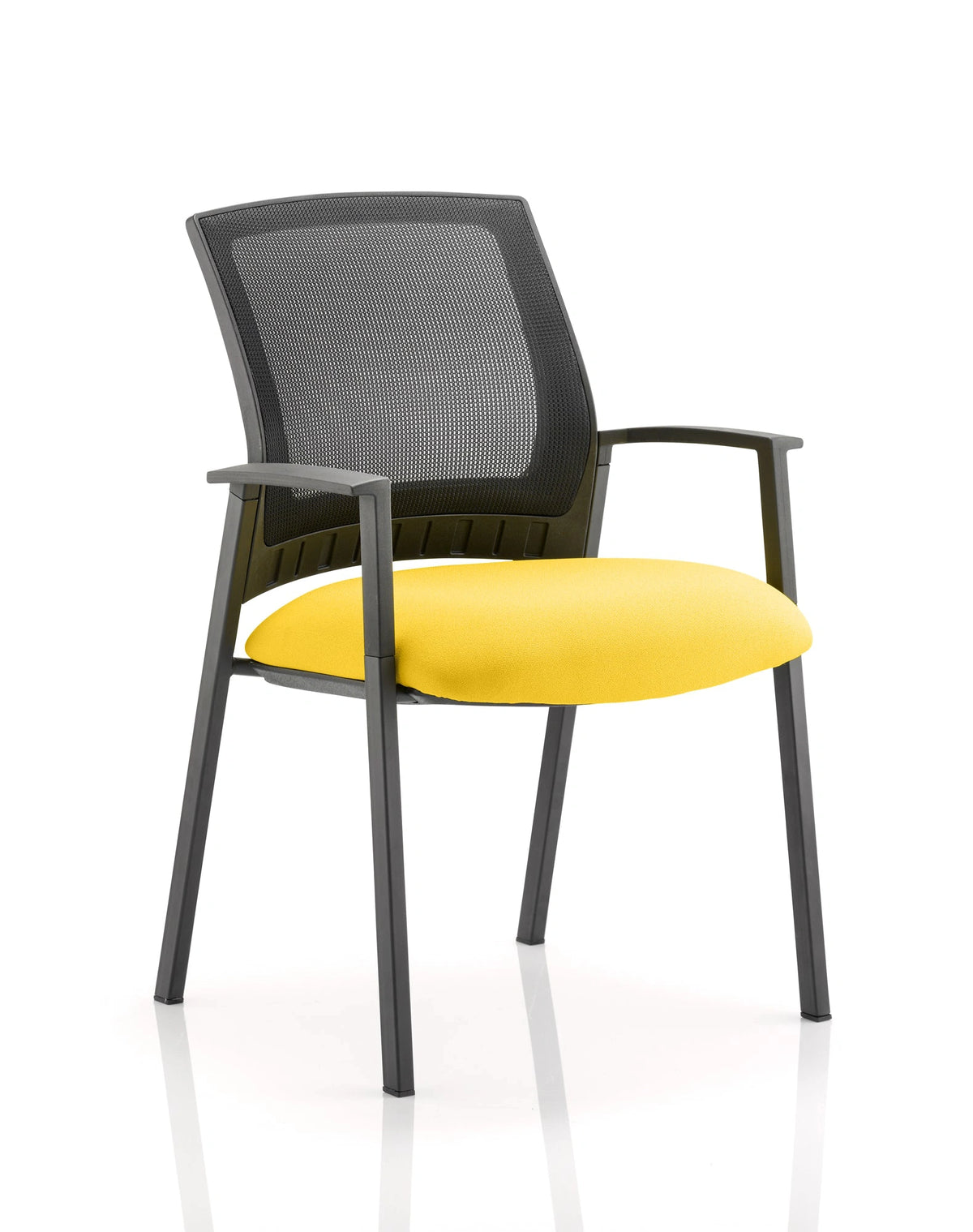 Metro Medium Mesh Back Stacking Visitor Chair With Arms KCUP0405 1