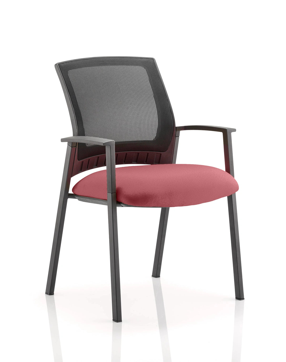 Metro Medium Mesh Back Stacking Visitor Chair With Arms KCUP0406 1