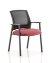 Metro Medium Mesh Back Stacking Visitor Chair With Arms KCUP0406 2