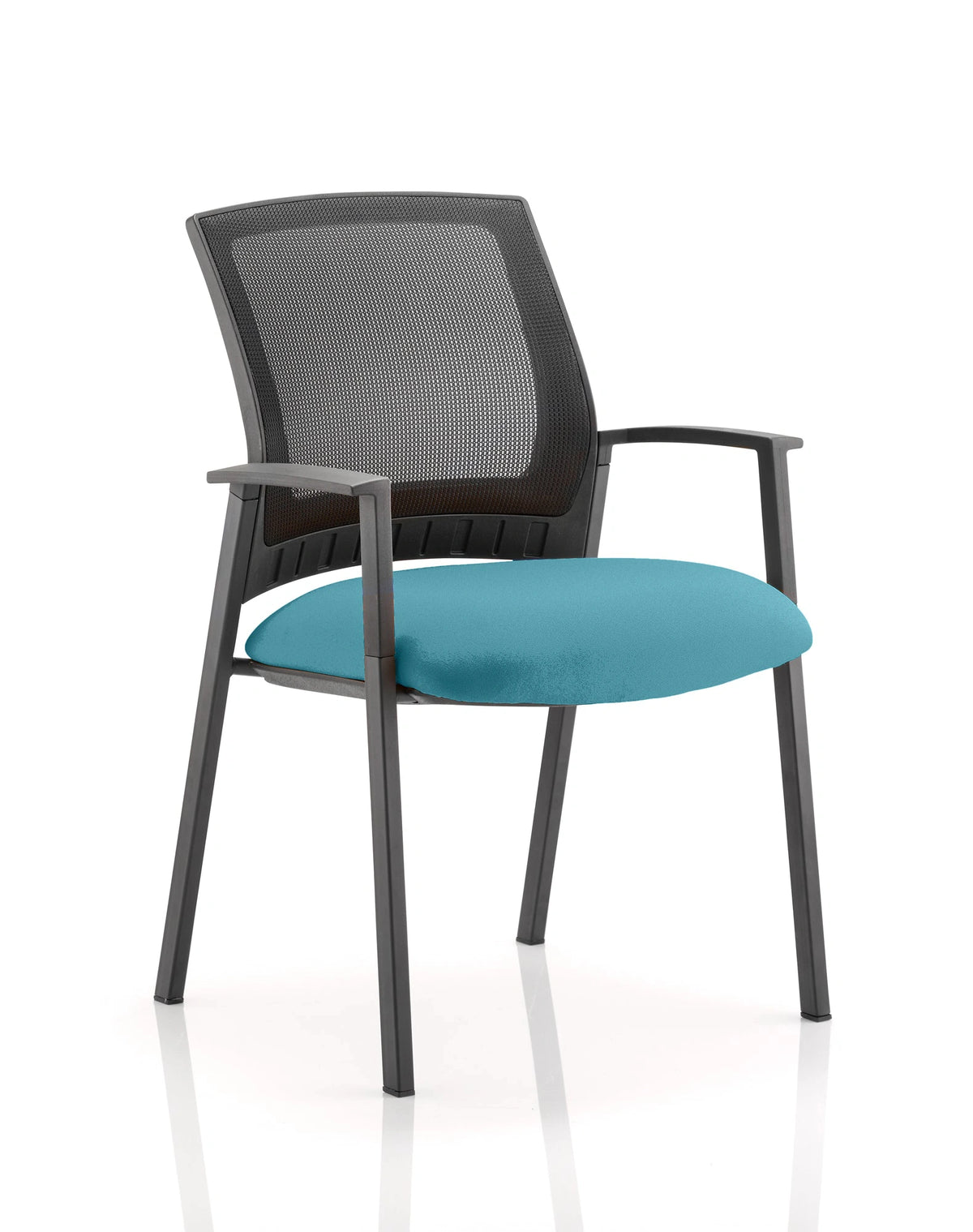 Metro Medium Mesh Back Stacking Visitor Chair With Arms KCUP0407 1