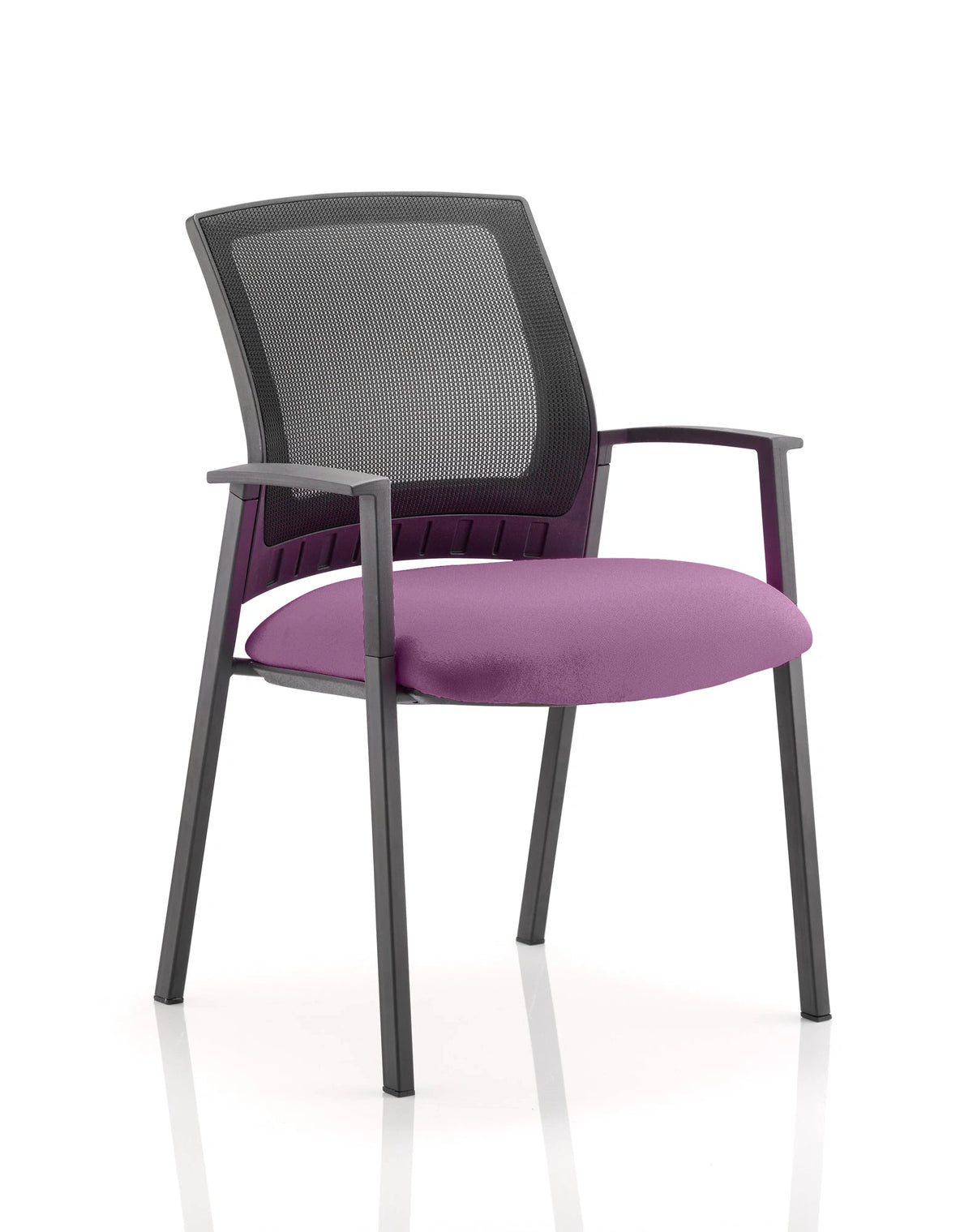Metro Medium Mesh Back Stacking Visitor Chair With Arms KCUP0408 1