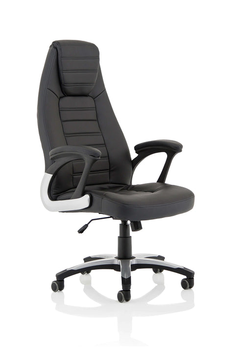 Metropolis High Back Black Leather Look Chair EX000230 1