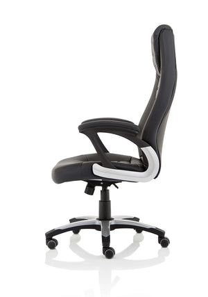 Metropolis High Back Black Leather Look Chair EX000230 5