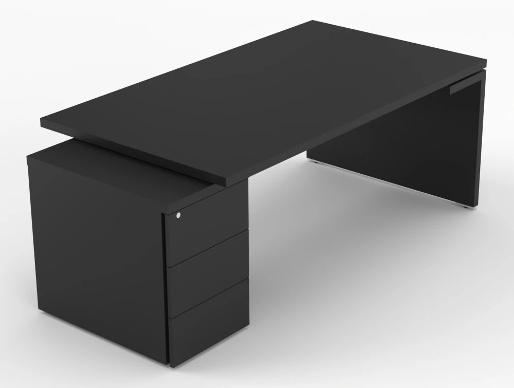 Mito Fenix Finerprint Proof Executive Desk With Side Storage 2219Mm Left