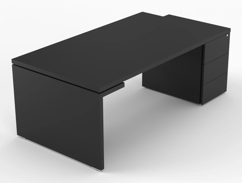 Mito Fenix Finerprint Proof Executive Desk With Side Storage 2019Mm Right