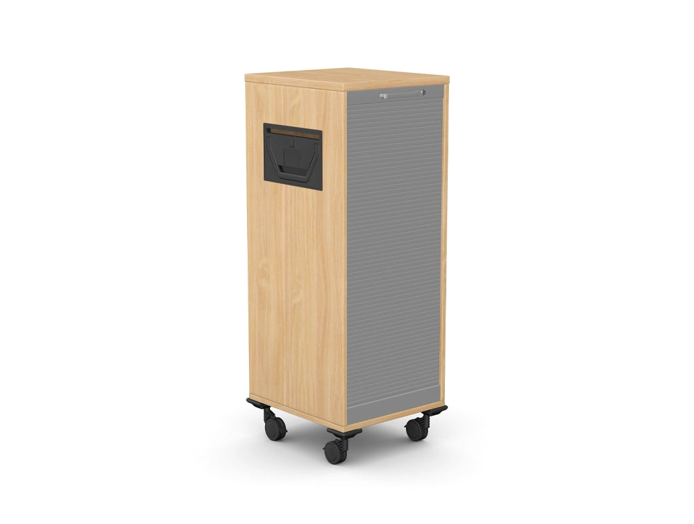 Mobile Desk High Cabinet A 52 in Beech Finish