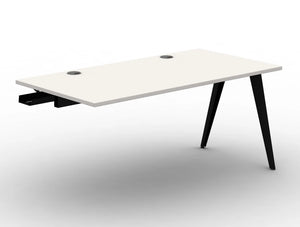 Mobili Pyramid Bench Desk Module With Scallops And Steel Legs