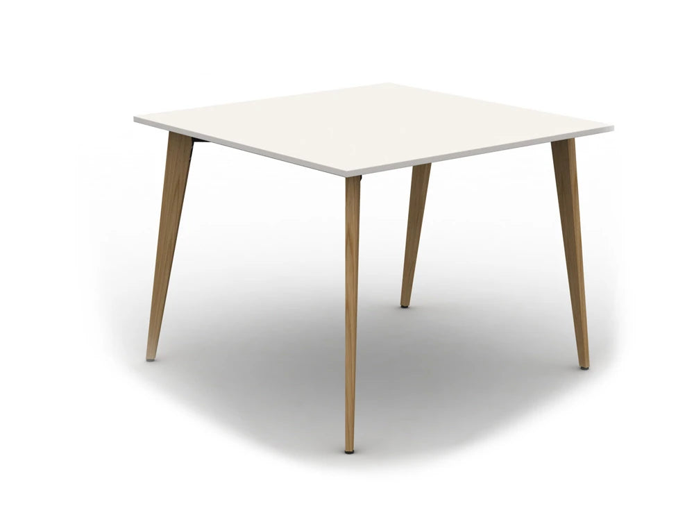 Mobili Pyramid High Back To Back Desk With Wooden Legs