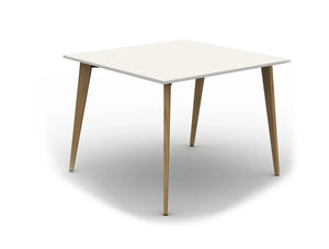 Mobili Pyramid High Back To Back Desk With Wooden Legs
