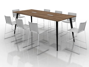 Mobili Pyramid High Meeting Table With Steel Legs