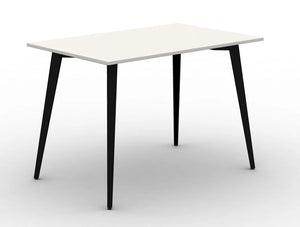 Mobili Pyramid High White Bench Desk With Steel Legs