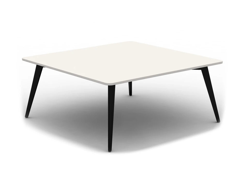 Mobili Pyramid White Meeting Table With Steel Legs