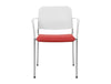Zoo Upholstered Seat And Plastic Backrest Chair  4 Legged Frame   Model 502H 