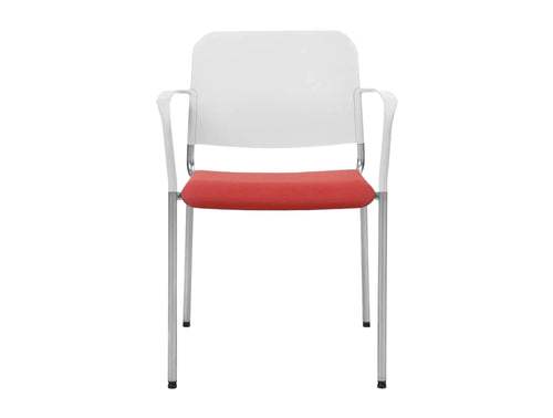 Zoo Upholstered Seat And Plastic Backrest Chair  4 Legged Frame   Model 502H 