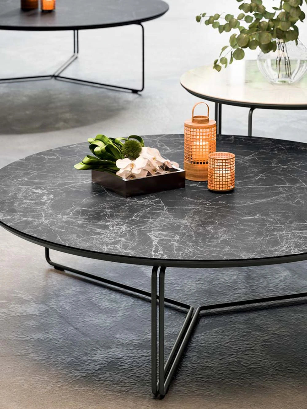 Montreal Side Table With Black Porcelain Top