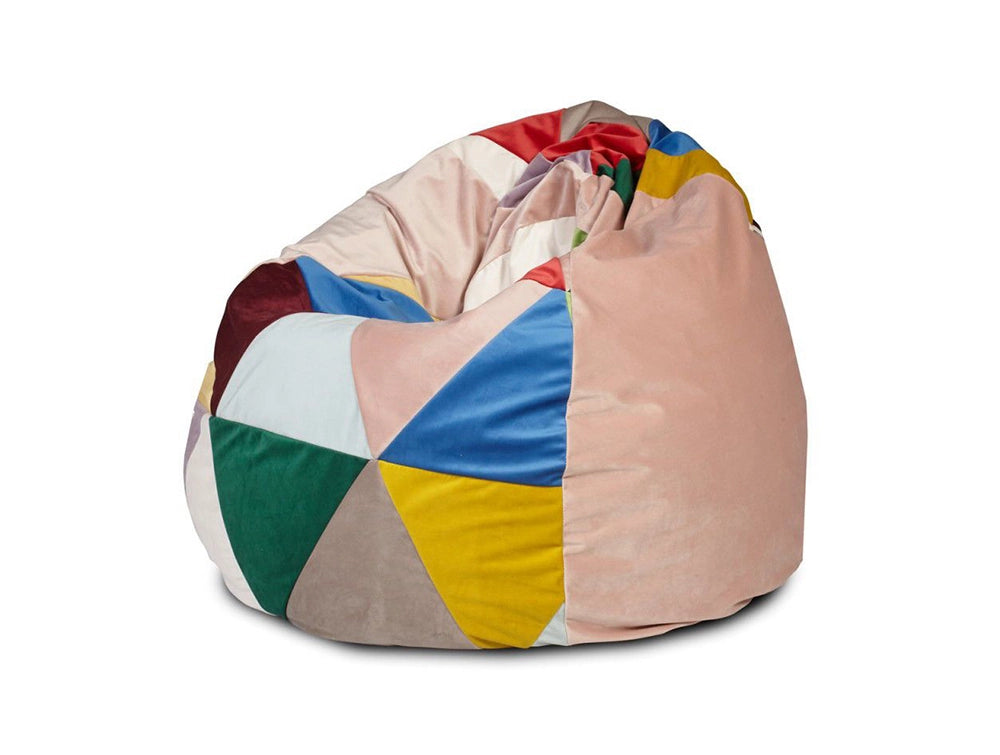 Moodlii Fuzzi Mix Upholstered Fabric Bean Bag