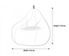 Moodlii Oscar Upholstered Bean Bag Dimensions