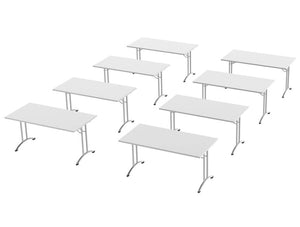 Morph Meeting Configuration 01 Single Desk In White Chrome M 01 Wh Chr