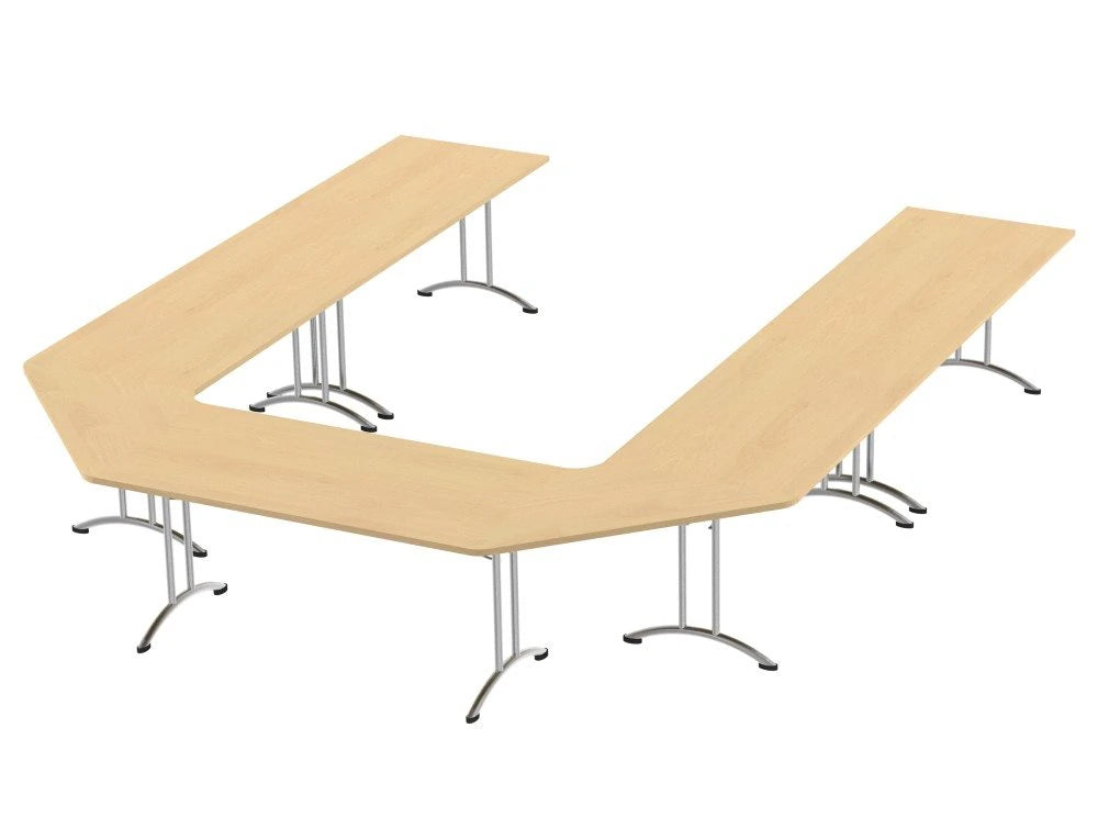 Morph Meeting Configuration 02 Horse Shoe in Light Beech Chrome M 02 LB CHR