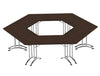 Morph Meeting Configuration 03 Hexagon Shaped In Dark Walnut Chrome M 03 Dw Chr