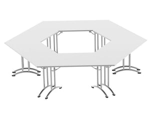 Morph Meeting Configuration 03 Hexagon Shaped In White Chrome M 03 Wh Chr
