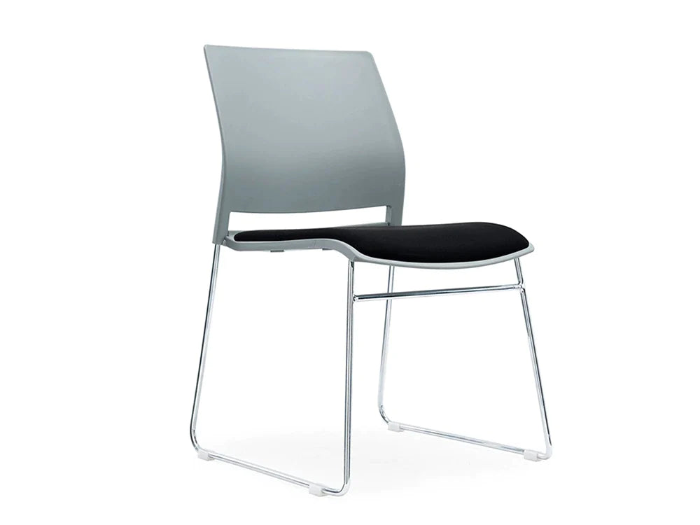 Multi Purpose Chair in Grey with Black Fabric Seat