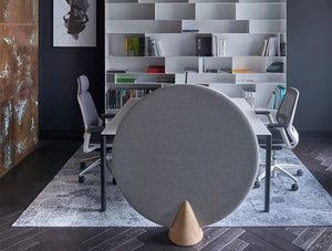 Mutedesign Cone Oval Freestanding Acoustic Panel In Grey Private Office 
