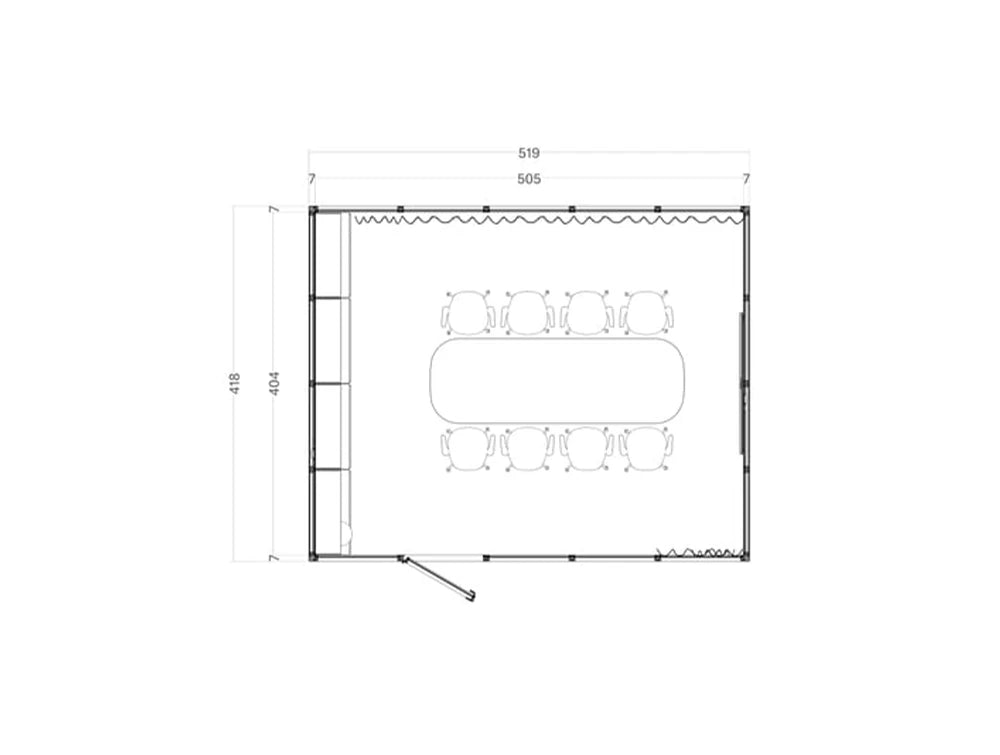 Mutedesign Omniroom Meet 8 Person Closed Meeting Pod 4 Dimensions