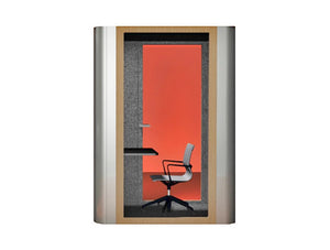 Mutedesign Space M Two Seater Office Acoustic Meeting Pod And Workstation With Wooden Finish Door