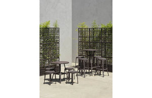 Nardi Stack Maxi Stool with Matching Hightop Table in Outdoor Settings