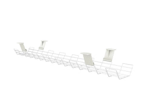 Narrow Cable Basket in White