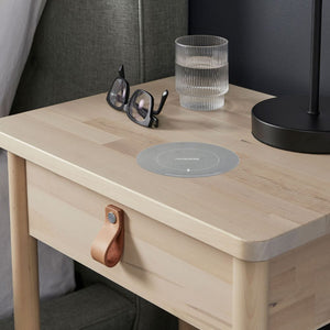 Neatcharge Wireless Charger Attached On The Table With Glass And Eyewear In Office Setting