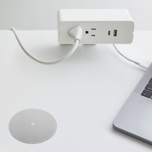 Neathub All In One Desktop Power Solution With Wireless Charger And Laptop Unit