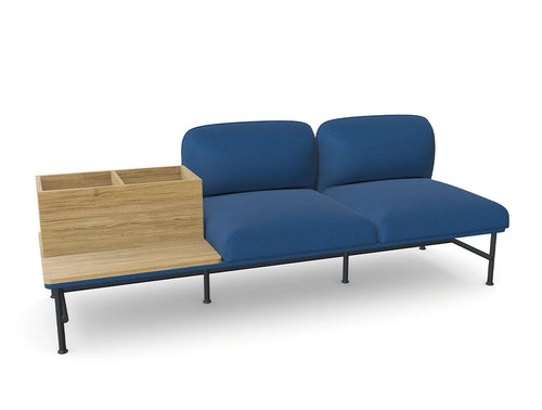 Nebula 2-Seater Lounge Chair with Side Lacquered Table