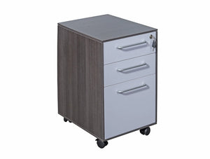 Nero Executive 3 Drawer Pedestral Side View