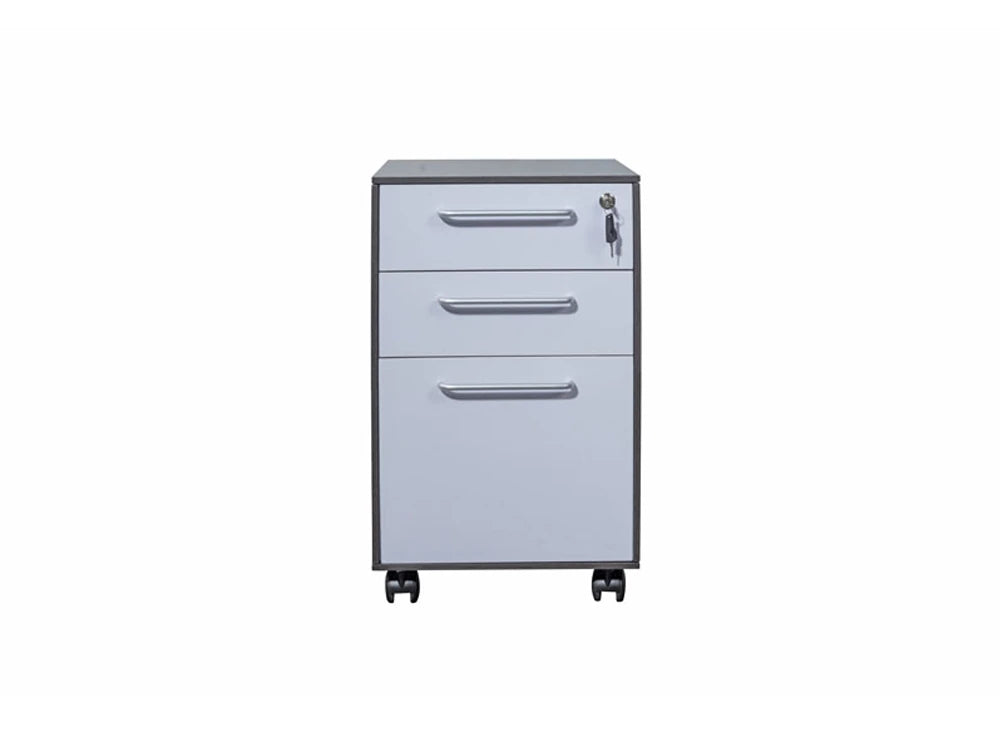 Nero Executive 3 Drawer Pedestral with Key