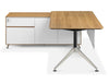 Nero Executive Desk in American Black Walnut with Credenza Unit Left 3