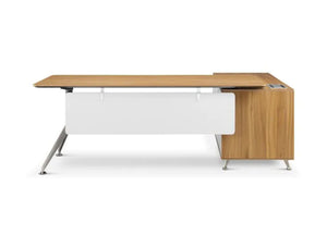Nero Executive Desk in American Black Walnut with Credenza Unit Left 4