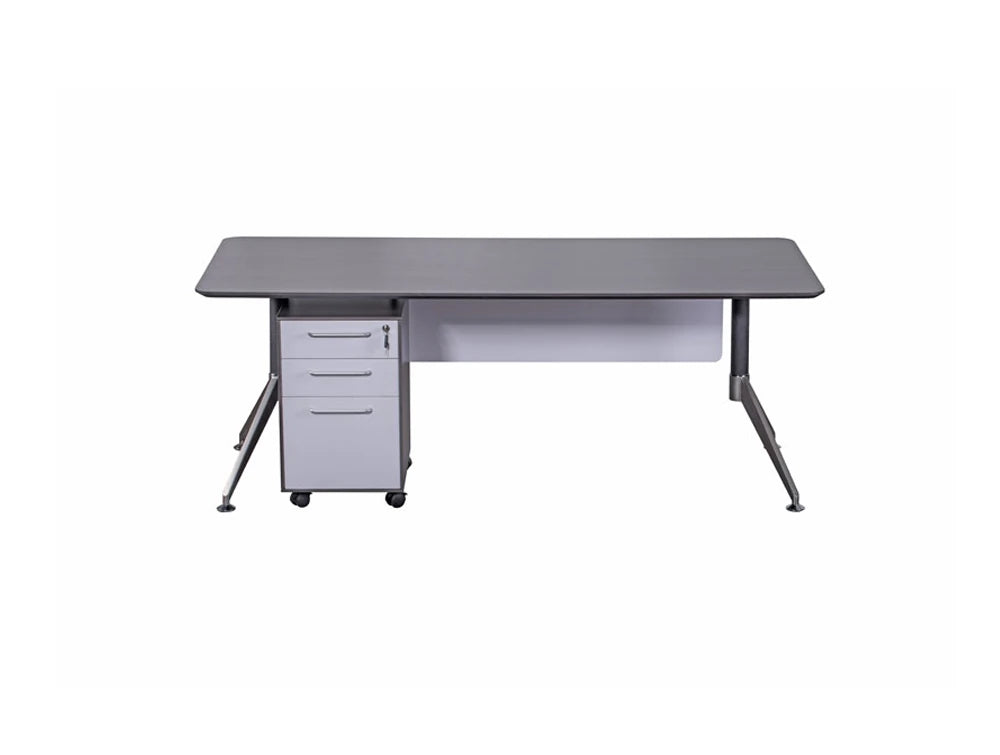 Nero Executive Desk with Modesty Panel and Storage
