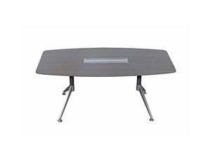 Nero Executive Meeting Table Woth Cable Management And Metal Legs