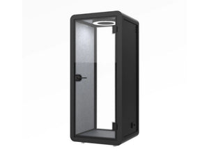 Nero Phone Booth in Black with Table Featured Image