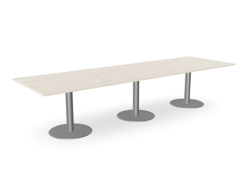 Nexis Cylinder Base Rectangle Straight Edge Tables