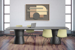 Nidaba Meeting Room Table With Chair And Wall Art In Meeting Room Setting