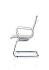 Nola Black Leather Cantilever Visitor Chair With Arms OP000255 5