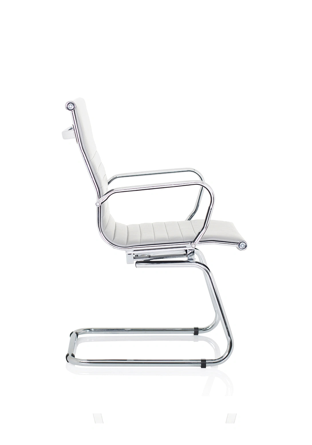 Nola Black Leather Cantilever Visitor Chair With Arms OP000255 8