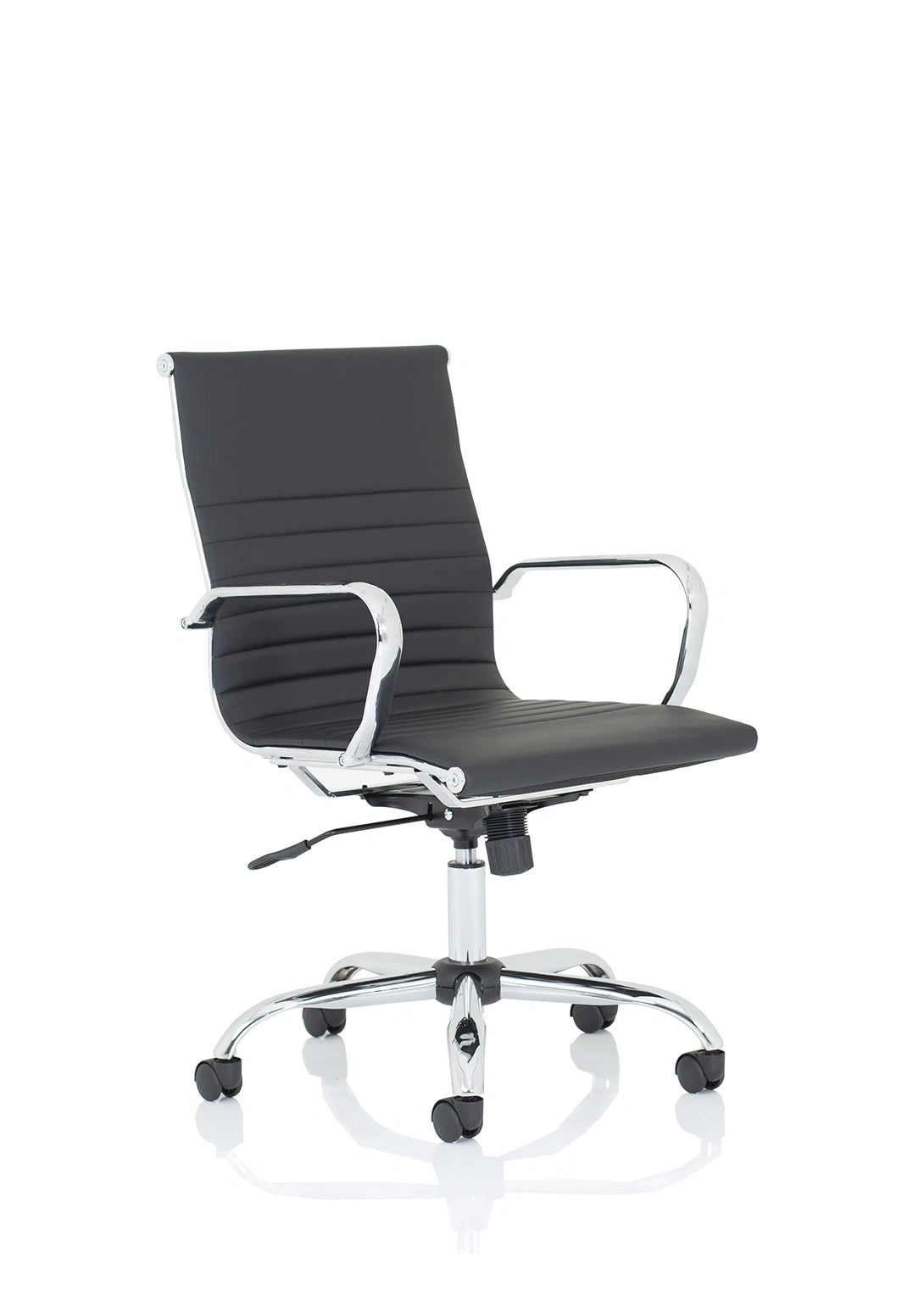 Nola Black Leather Executive Office Chair With Arms OP000225 1