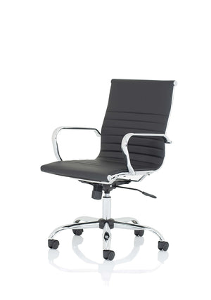 Nola Black Leather Executive Office Chair With Arms OP000225 4